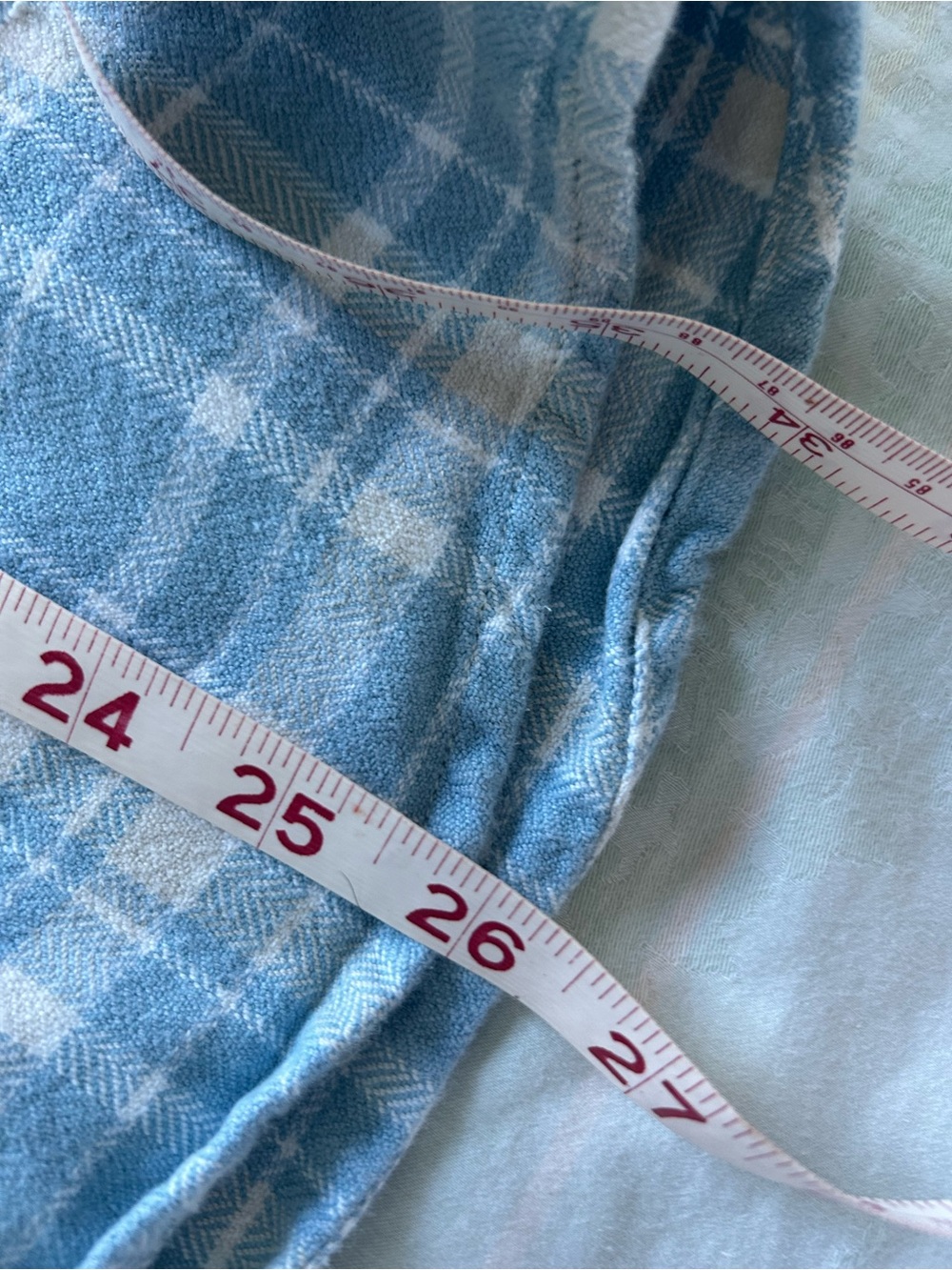 Faherty Light Women’s Blue and White Plaid Button-Down Shirt Jacket M - Picture 5 of 6